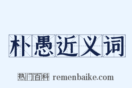 朴愚近义词是什么意思的图片